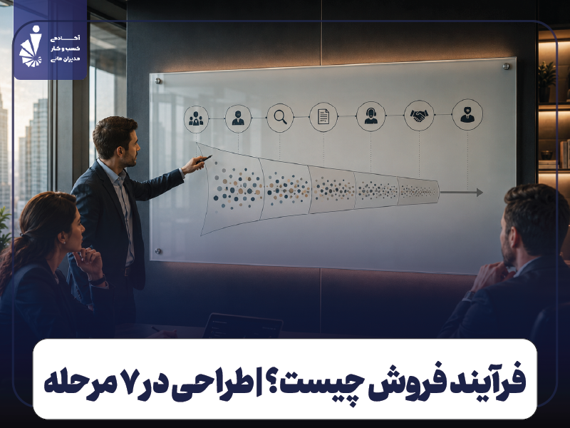 فرآیند فروش چیست؟ ۷ مرحله طراحی فرآیند فروش استاندارد در 1405